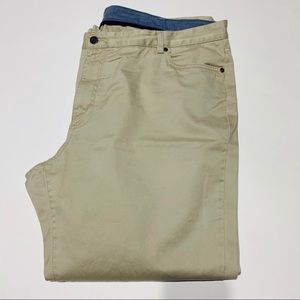 LL Bean mens 5 pocket chino pants stone 44 x 30